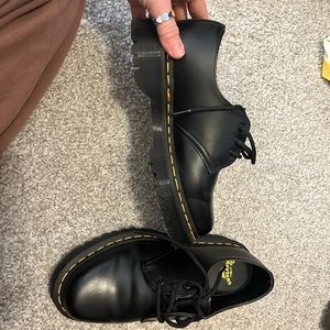 DOC MARTEN 1461 SMOOTH LEATHER PLATFORM SHOES